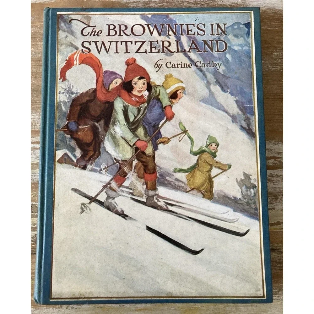 Vintage child's picture book The Brownies in Switzerland Carine Cadby 1924 illus
